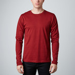 Douglas Long-Sleeve Crew Neck // Maroon (3XL)