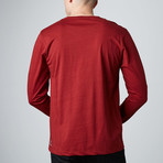 Douglas Long-Sleeve Crew Neck // Maroon (3XL)