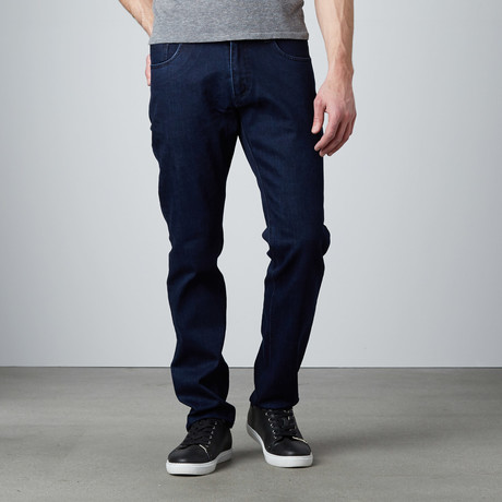 Alpha 5-Pocket Straight-Slim Pants // Indigo (32WX32L)