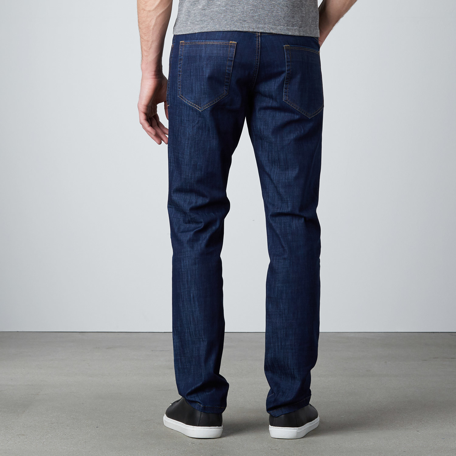 Alpha 5-Pocket Straight-Slim Jeans // Indigo (32WX32L) - Enzo Jeans ...