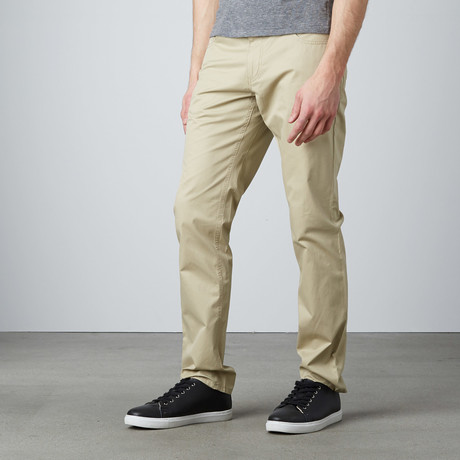 Alpha 5-Pocket Straight-Slim Chinos // Sand (32WX32L)