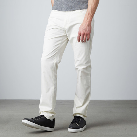 Alpha 5-Pocket Straight-Slim Pants  // Off White (32WX32L)