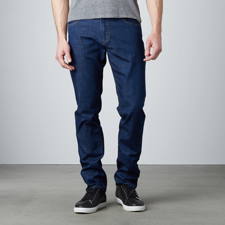 Becker 5-Pocket Straight-Slim Jeans // Blue (32WX32L)