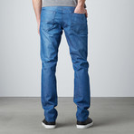 Isaac 5-Pocket Straight-Slim Faded Jeans // Blue (38WX34L)