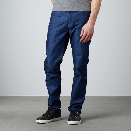 Nick 5-Pocket Straight-Slim Jeans // Blue (32WX32L)