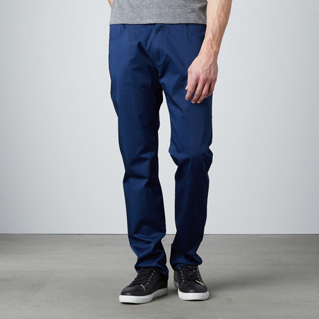 Pablo 5-Pocket Straight-Slim Faded Pants // Blue (32WX32L)