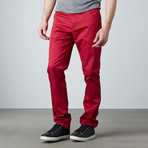 Vinny 5-Pocket Straight-Slim Pants  // Cranberry (40WX34L)