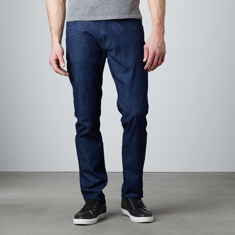 Sam 5-Pocket Straight-Slim Jeans // Blue (32WX32L)