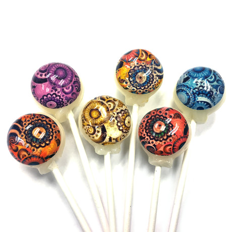 Pretty In Paisley Lollipops // 6 Piece