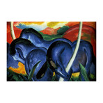 The Large Blue Horses (Die grossen blauen Pferde) // Franz Marc // 1911 (18"W x 26"H x 0.75"D)
