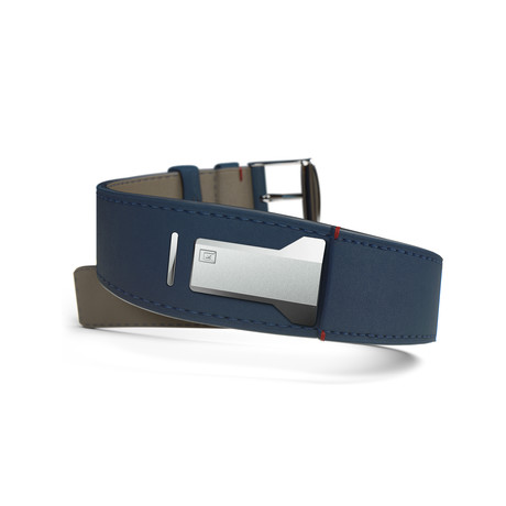 Klokers Quartz // KLINK-01-MC3 // Blue Leather Bracelet Strap