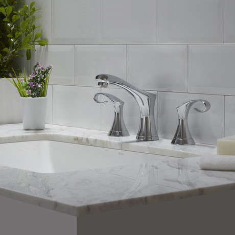 Cirrus 8" Widespread 2-Handle Bathroom Faucet (Chrome)