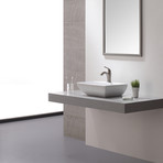 Arcus Single Lever Basin Bathroom Faucet (Satin Nickel)