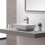 Arcus Single Lever Basin Bathroom Faucet (Satin Nickel)