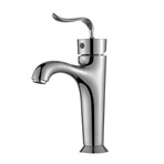 Coda Single Hole Single-Handle Basin Bathroom Faucet (Chrome)