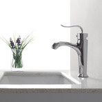 Coda Single Hole Single-Handle Basin Bathroom Faucet (Chrome)