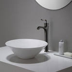 Coda Single Lever Vessel Bathroom Faucet (Brushed Nickel)