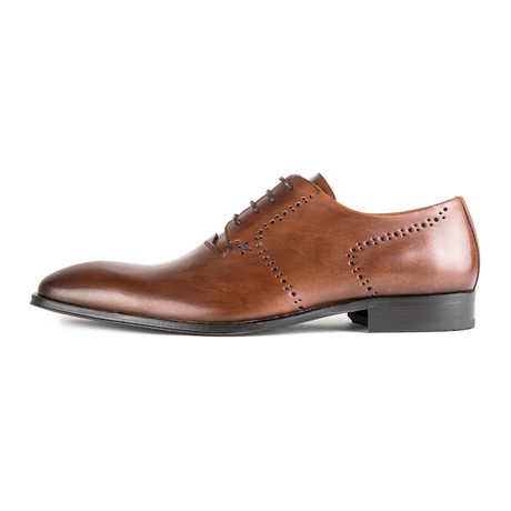 Exceed Shoes // Raider Medallion Brogue Oxford // Brown (Euro: 39)