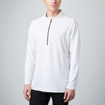 The Dormy II Long Sleeve 3/4 Zip Pullover // Pure White (XS)