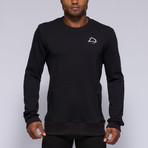 Long-Sleeve Crew Neck Pullover // Black (M)