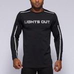 Long-Sleeve Crew Neck Reflective Tee // Black (L)