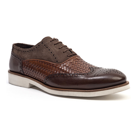 Woven Wing-Tip Oxford // Brown (Euro: 40)