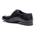 Textured Cap-Toe Derby // Navy (Euro: 46)