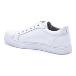 Textured Toe Cap Sneakers // White (Euro: 45)