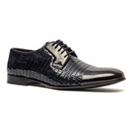 Textured Cap-Toe Derby // Navy (Euro: 46)