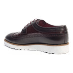 Casual Croc Wing-Tip Derby // Burgundy (Euro: 43)