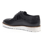 Casual Croc Wing-Tip Derby // Black (Euro: 40)