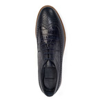 Casual Croc Wing-Tip Derby // Navy (Euro: 40)