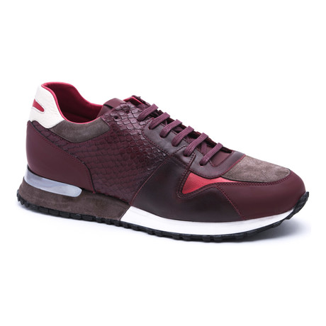 Running-Styled Sneaker // Burgundy (Euro: 44)