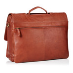 Leather Business Messenger Briefcase // Brown