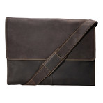 Leather Laptop Messenger // Brown