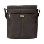 Hunter Distressed Leather Messenger // Brown