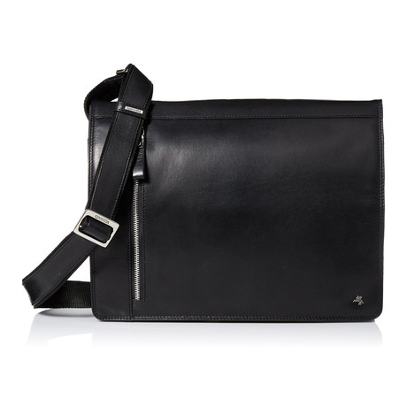 Buffalo Leather Messenger Bag // Black