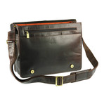 Buffalo Leather Messenger Bag // Brown