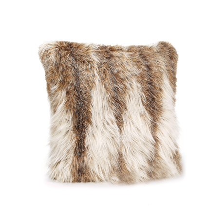Limited Edition Faux Fur Pillow // Russian Lynx (18"L x 18"W)