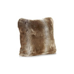 Couture Faux Fur Pillow // Timber Wolf (24"L x 24"W)