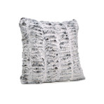 Couture Faux Fur Pillow // Frosted Gray Mink (24"L x 24"W)