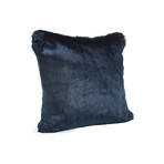 Couture Faux Fur Pillow // Steel Blue Mink (18"L x 18"W)
