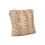 Couture Faux Fur Pillow // Sandy Mink (24"L x 24"W)