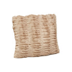 Couture Faux Fur Pillow // Sandy Mink (24"L x 24"W)