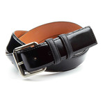 Bryant Park // Genuine Mirrored Italian Leather Jean Belt // Black (32" Waist)