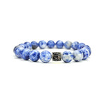 Sodalite Bead Bracelet // Sterling Silver Bead