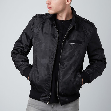 Jacquard Racer jacket // Black (S)