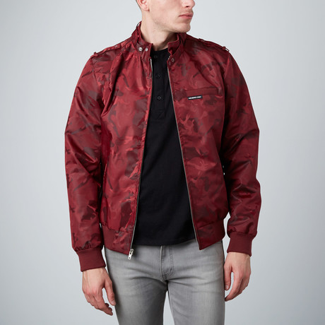 Jacquard Racer jacket // Burgundy (S)