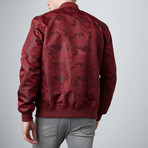 MO-1 Jacquard Bomber // Burgundy (S)