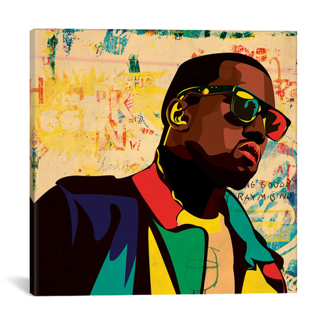Kanye // Dai Chris Art (18"W x 18"H x 0.75"D)